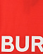 Красная футболка-поло с белым логотипом Burberry | Фото 3