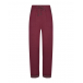 Бордовые трикотажные брюки с накладными карманами Panicale | Фото 1