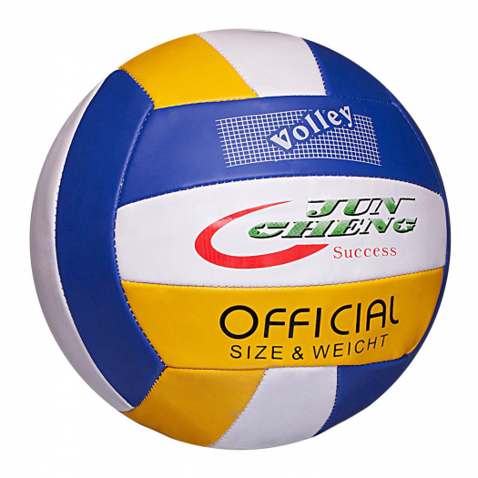 Мяч волейбольный PVC 23 см бело-желто-синий Junfa | Фото 1