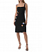 Черное платье с цветочными аппликациями Vivetta | Фото 4
