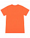 Оранжевая футболка с логотипом Diesel | Фото 2