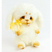 Мягкая игрушка Зайчонок тедди, белый, 20 см (цвет ленточки в ассорт.) Carolon | Фото 4