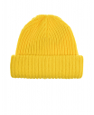 Желтая шапка из смесовой шерсти