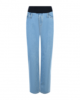 Голубые джинсы длиной 7/8 Pietro Brunelli Синий, арт. JPOMUM DE0096 W020 | Фото 1