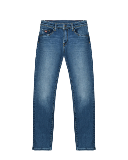 Брюки джинсовые выбеленные зауженные Hackett London | Фото 1