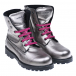 Серебристые ботинки с розовыми шнурками Rondinella | Фото 1
