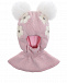 Розовая шапка-шлем с белыми помпонами Chobi | Фото 2