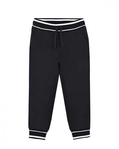 Черные спортивные брюки из хлопка Dolce&Gabbana | Фото 1