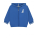 Синяя спортивная куртка с вышивкой &quot;динозавр&quot; Sanetta Kidswear | Фото 1
