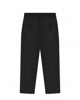 Черные брюки с вышитым логотипом Burberry Черный, арт. KB4 LEONARD:EBSF 8047758 BLACK A1189 | Фото 2