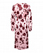 Розовое шелковое платье с цветочным принтом Parosh | Фото 4