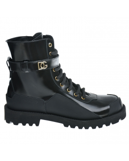 Черные ботинки с прорезиненными вставками Dolce&Gabbana Черный, арт. D11059 A1428 80999 | Фото 2