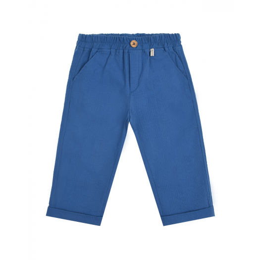 Синие брюки с отворотами Aletta | Фото 1