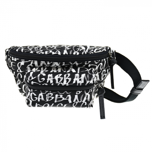 Черная сумка-пояс с логотипом, 22x13x7 см Dolce&Gabbana | Фото 1