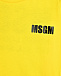 Футболка с принтом на спине, желтая MSGM | Фото 3