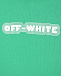 Зеленая толстовка-худи с белым логотипом Off-White | Фото 3