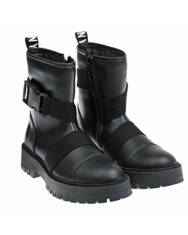 Черные ботинки с пряжками-фастекс DKNY Черный, арт. D39063 09B | Фото 1