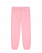 Розовые спортивные брюки с черным логотипом  | Фото 3