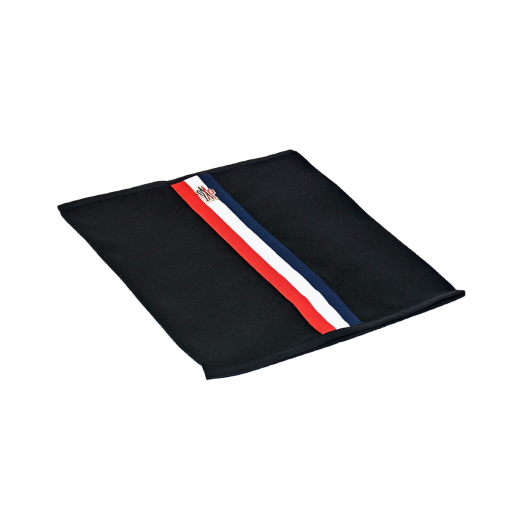 Черный шарф с триколором Moncler | Фото 1