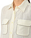 Льняная рубашка с карманами и аппликацией кристаллами, белая Forte dei Marmi Couture | Фото 8