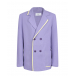 Фиолетовый двубортный пиджак с белым кантом Paade Mode | Фото 1