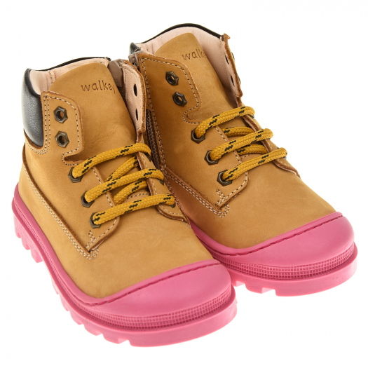 Высокие ботинки с розовым мыском Walkey | Фото 1