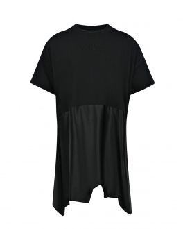 Черное платье с короткими рукавами MM6 Maison Margiela Черный, арт. M60110 MM040 M6900 | Фото 1