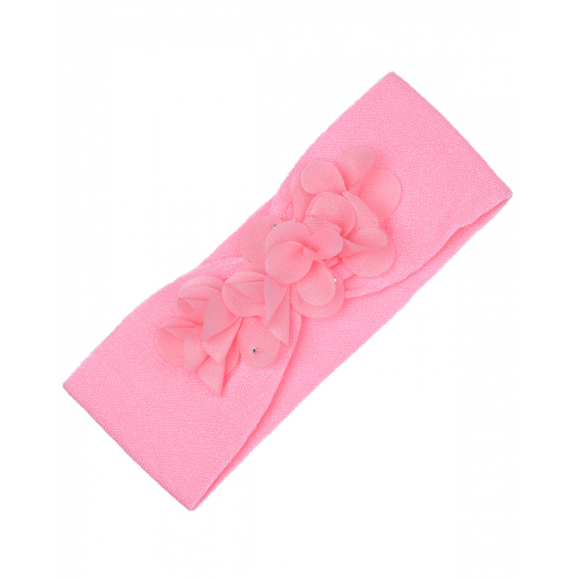 Розовая повязка с цветами и стразами Story Loris | Фото 1