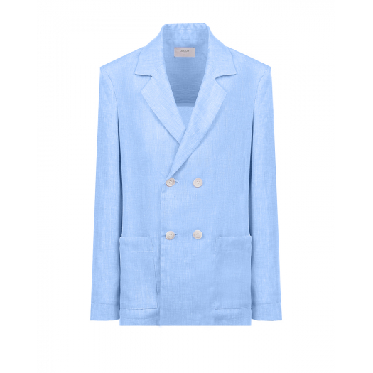Голубой двубортный пиджак Paade Mode | Фото 1