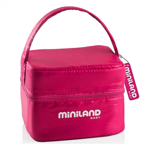 Термосумка Miniland PACK-2-GO с 2 вакуумными контейнерами, розовая  | Фото 1