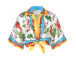 Шелковая рубашка с принтом &quot;Capri&quot; Dolce&Gabbana | Фото 1