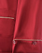 Шелковая пижама бордового цвета с декором на рукавах  | Фото 15