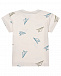 Кремовая футболка с принтом &quot;бумажные самолетики&quot; Sanetta Pure | Фото 2