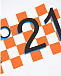 Белая футболка с оранжевым принтом с лого No. 21 | Фото 3