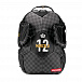 Черный рюкзак MARCELO SOCCER KING в серую клетку с крыльями, 45x15x27 см, 1 кг SprayGround | Фото 2