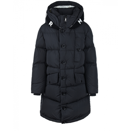 Зимняя куртка для мальчиков черного цвета Moncler | Фото 1