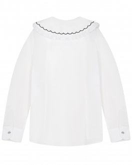 Белая рубашка с вышивкой на воротнике Aletta Белый, арт. AC220609L-25 291 | Фото 2