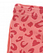 Красные трусы-шортики 2 шт., с леопардовым принтом и однотонные Sanetta | Фото 3