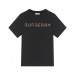 Черная футболка с логотипом в клетку Burberry | Фото 1