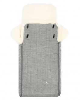 Светло-серый конверт в коляску &quot;Premium Welss&quot;, натуральная овчина Hesba , арт. 1700739 | Фото 1