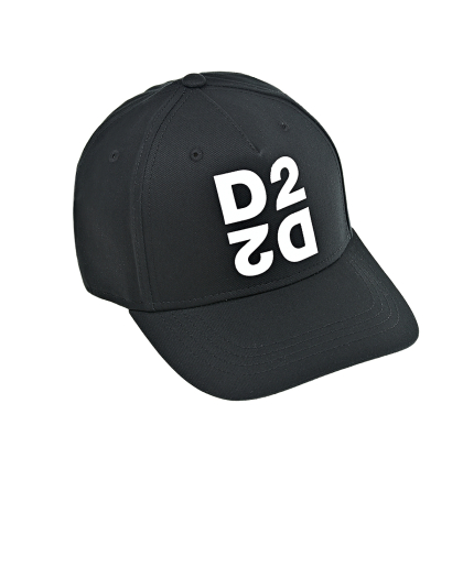 Черная бейсболка с белым логотипом Dsquared2 | Фото 1