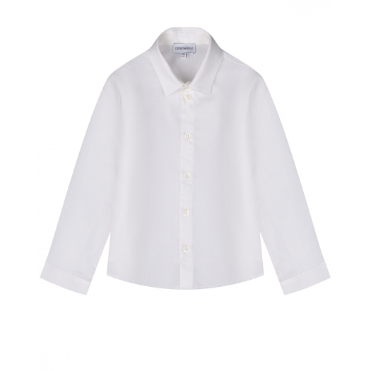 Белая рубашка с жаккардовым лого Emporio Armani | Фото 1