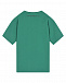 Зеленая футболка с белым лого Emporio Armani | Фото 2