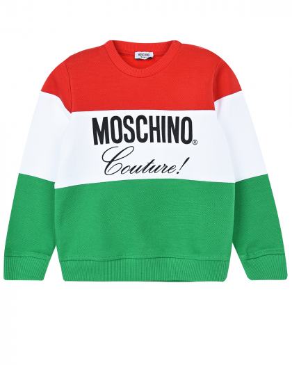 Свитшот color block с логотипом Moschino | Фото 1