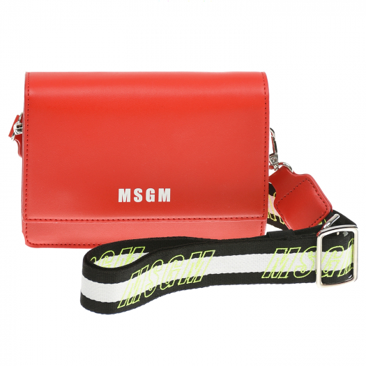 Красная сумка с широким ремнем на плечо, 19х5х14 см MSGM | Фото 1