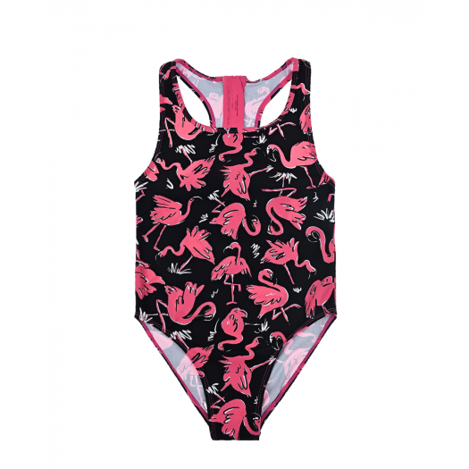 Черный купальник с принтом &quot;фламинго&quot; Stella McCartney | Фото 1