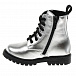 Серебристые ботинки с аппликацией Moschino | Фото 3