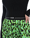 Черно-зеленая плиссированная юбка с принтом &quot;бабочки&quot; MSGM | Фото 7