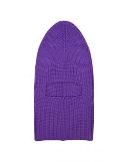 Фиолетовая шапка-шлем из шерсти Jan&Sofie Фиолетовый, арт. YU_068 75895 | Фото 1