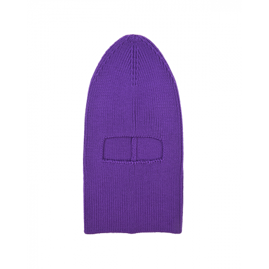 Фиолетовая шапка-шлем из шерсти Jan&Sofie | Фото 1